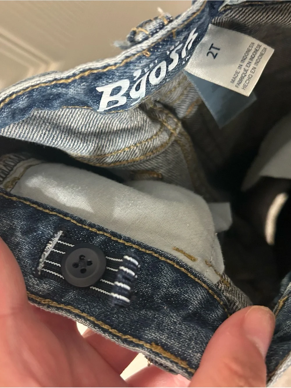 Toddler Boys, OshKosh B'gosh, Blue Denim Jeans, Adjustable Waist, 2T